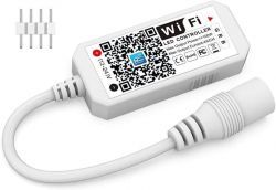 WiFi LED controller with QR code on the casing.