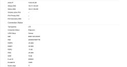 Zrzut ekranu panelu routera: status LTE połączono, IP 10.68.46.238, RSRP ok. −94 dBm, SINR 18 dB