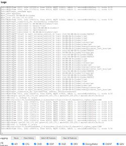 Screenshot of an MQTT log on a German forum.