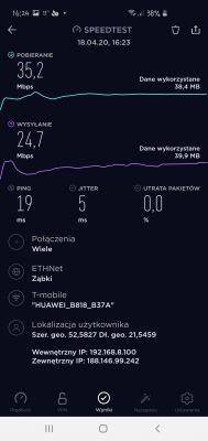 Wybór operatora LTE: T-mobile vs Orange, testy z Huawei B818
