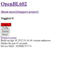 [BK7231T] My HTTP server, configurator, MQTT support from Home Assistant