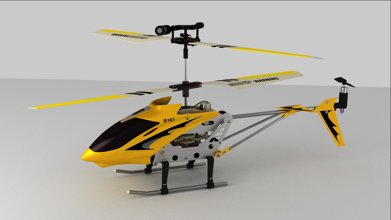 Syma S107 - helikopter zatacza coraz większe koła przy większej mocy