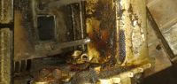 Stihl MS 180 - Oil is flying under the muffler - there is a hole - what should b