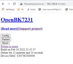 [BK7231T] My HTTP server, configurator, MQTT support from Home Assistant