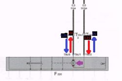Schemat elektryczny z silnikiem podłączonym do pinów 1 i 2