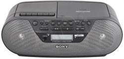 Radioodtwarzacz SONY CFD-S07CP z widocznym panelem kontrolnym i wyświetlaczem.