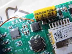 Tuya SPI LED Controller Circuit Board with Electronic Components Close-up of a circuit board with electronic components