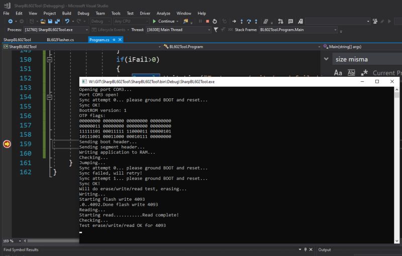 testing bl602tool from renzenicolai for BL602 flash read and write