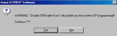 Jak ustawić fusebity w AT89S8253 w programie AT89ISP?