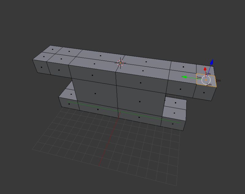 3D phone mount model in Blender edit mode with mirror symmetry and visible grid.