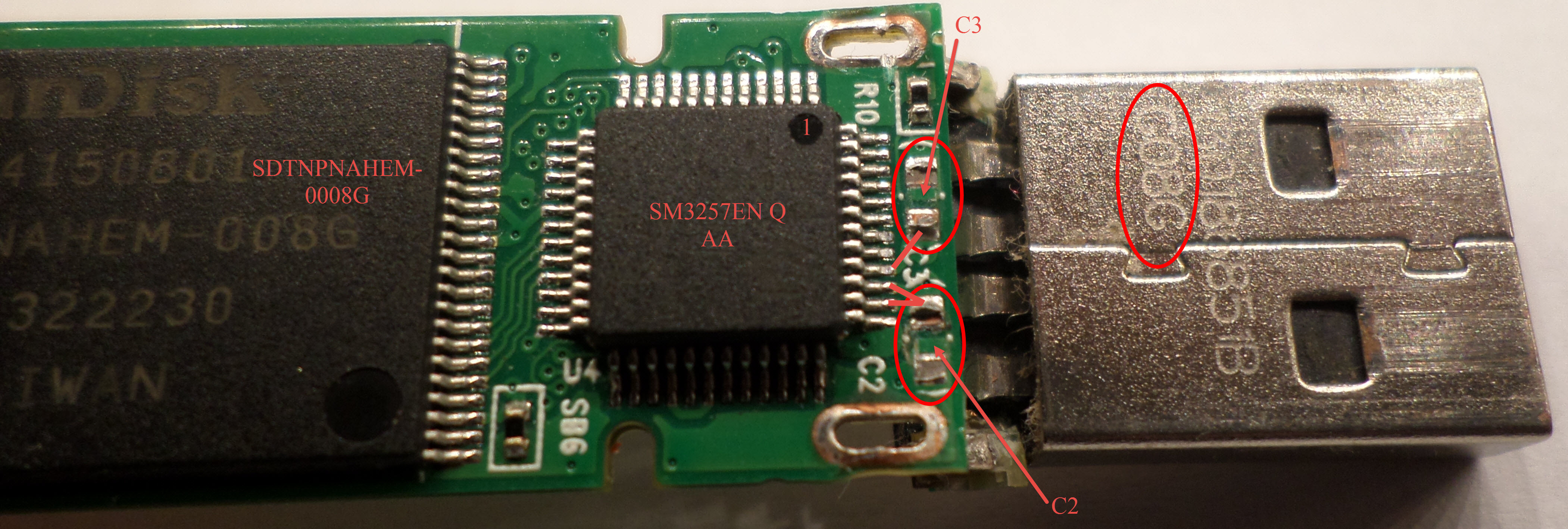 Uszkodzony pendrive Sandisk 8GB SDTNPNAHEM-0008G C08G z kontrorelem ...