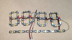LED-Uhrenkonstruktion mit WS2812B Nahaufnahme der LED-Uhrenkonstruktion mit WS2812B.