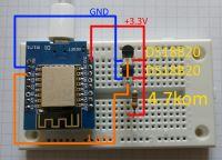 Termometr WiFi - ESP8266 + DS18B20 - ThingSpeak, Blynk. Termometr WiFi - ESP8266 + DS18B20 - ThingSpeak, Blynk.