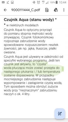 Ikea 702.834.87 Valgjord zmywarka pobiera brudną (śmierdzącą) wodę.