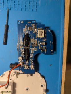 Circuit board with BK7231 module and electronic components.