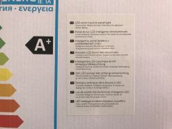 LED Panel Information Label Information label of an LED panel with energy class A+.