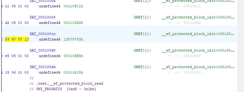 Screenshot showing a snippet of assembly code with colored highlights.