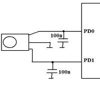 Atmega8 - enkoder obrotowy jako licznik w górę i w dół Atmega8 - enkoder obrotowy jako licznik w górę i w dół