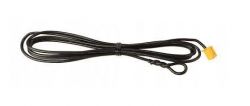 Black cable with a yellow plug.