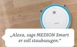 Wnętrze odkurzacza smart/robota sprzątającego z WiFi Medion 13277