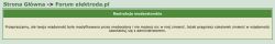Komunikat o restrykcjach moderatorskich na forum elektroda.pl.