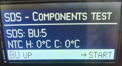 Siemens Espresso Machine Component Test Screen Siemens espresso machine component test screen with SDS error.