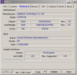 Intel Pentium D 945 3.4GHz pokazuje 2.4GHz w CPU-Z na płycie Gigabyte G31M-S2L