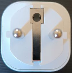 Network adapter with an electrical plug.