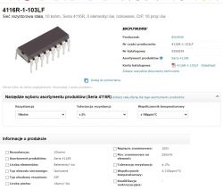Gdzie znaleźć 20 sztuk rezystora DIP16 8.2K 4116R np. 16-2-822 w Polsce?
