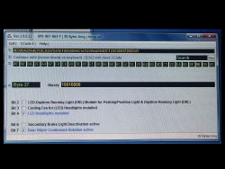 Computer screen showing VCDS software for automotive diagnostics.
