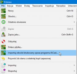 Otwieranie projektu płytki PCB w 3D w Eagle - nieudane próby z SketchUp