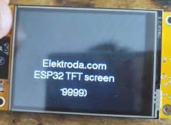 ESP32 2.8 TFT Display with Text ESP32 2.8 TFT display showing text Elektroda.com ESP32 TFT screen