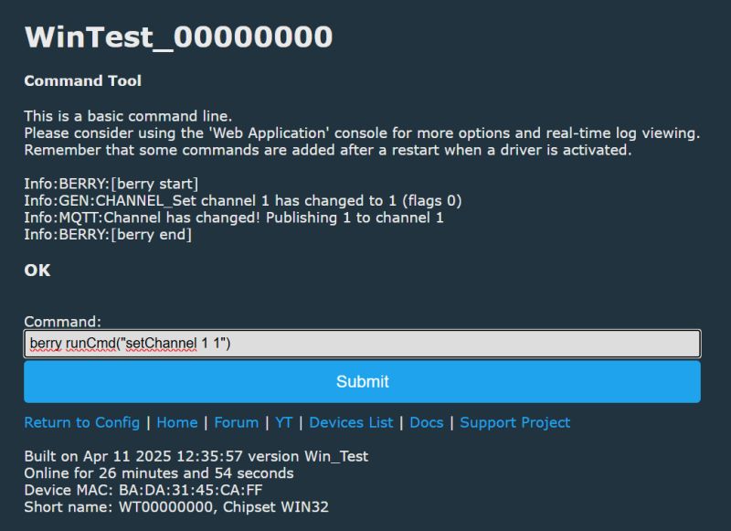 Berry Command Line Tool Interface Screenshot of the Berry command line tool interface with a command entered.