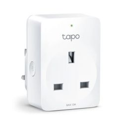 Tapo P100 Smart Plug Tapo P100 smart plug with tapo logo and LED indicator.