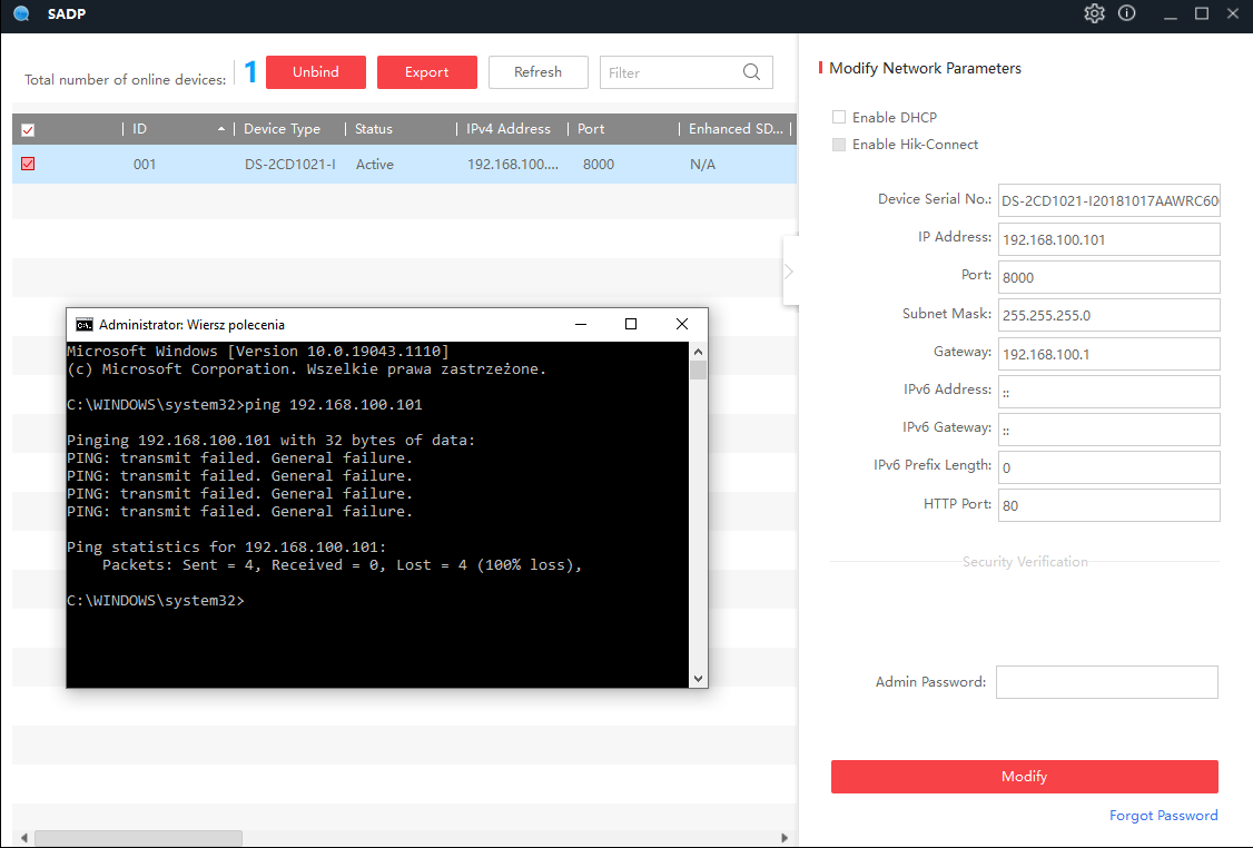Reset kamery IP Hikvision bez przycisku jak uruchomić po awarii?
