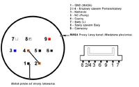 Creative A200 (Model MF0355) 9-Pin Mini DIN Plug Wiring: Gray, Black, Blue, Brown, White, Red