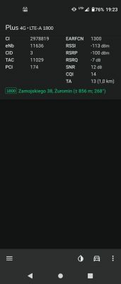 Antena do TP-Link MR400 w środowisku miejskim - Plus/Cyfrowy Polsat, Żuromin