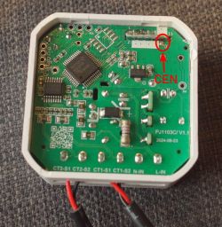 PJ-1103A circuit board with marked CEN pin.