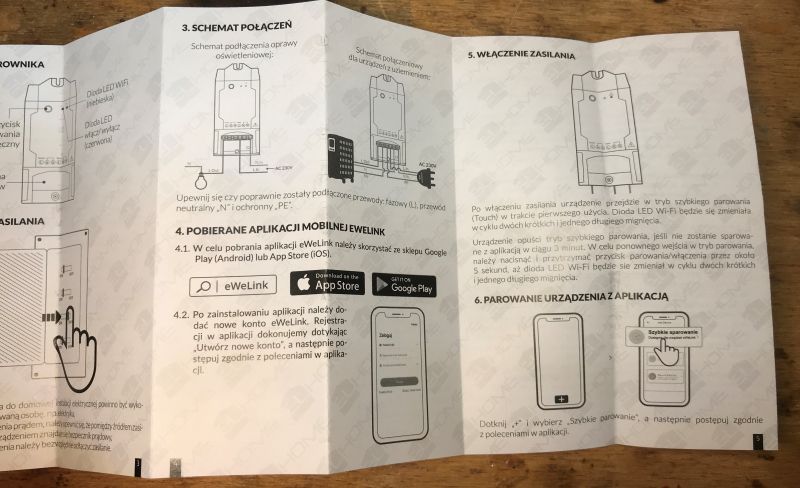 WS-04H1 User Manual with Polish Descriptions Polish-language user manual for WS-04H1 with connection and pairing instructions with the application.