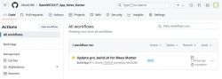 Screenshot of the GitHub Actions panel displaying workflow run information.