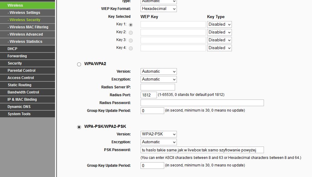  Jak skonfigurowa router TP LINK TL WR543G w trybie AP 