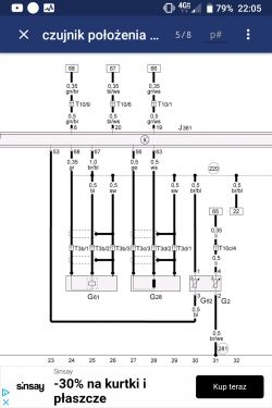 Audi A3 8L 1.6 Benzyna - Sporadyczny problem czujnika wału, zwarcie do masy w ECU