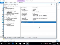Skonfigurowane menu Boot Configuration Data w systemie Windows.