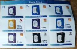 Ulotka z różnymi modułami sterującymi Tuya