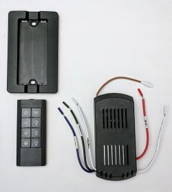 Ceiling Fan Remote Control and Light Dimmer Universal smart ceiling fan remote control and light dimmer with wiring.