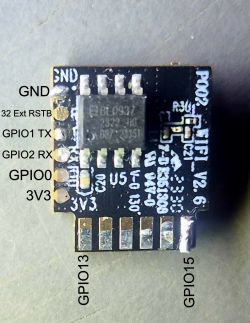 Electronic module with an integrated circuit labeled EBL0937.