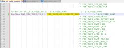 Screenshot showing code from the hal_pin_config_project.h file with a highlighted line defining GPIO21 as high output.