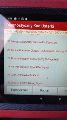 Skrzynia biegów automatyczna Opel Astra F: opóźnienie działania i błędy po remoncie silnika