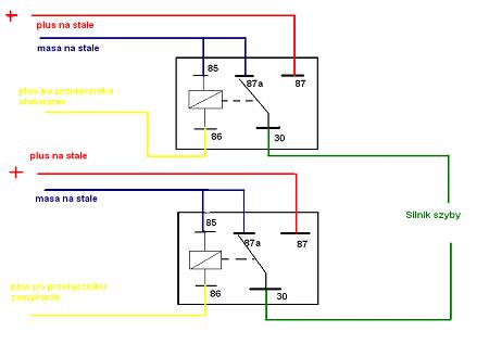 t5 elektryczne szyby, podnośniki, jak podłączyć?