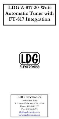 LDG Z-817 Antenna tuner manual eng
